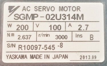 SGMP-02U314M | Yaskawa AC Motors